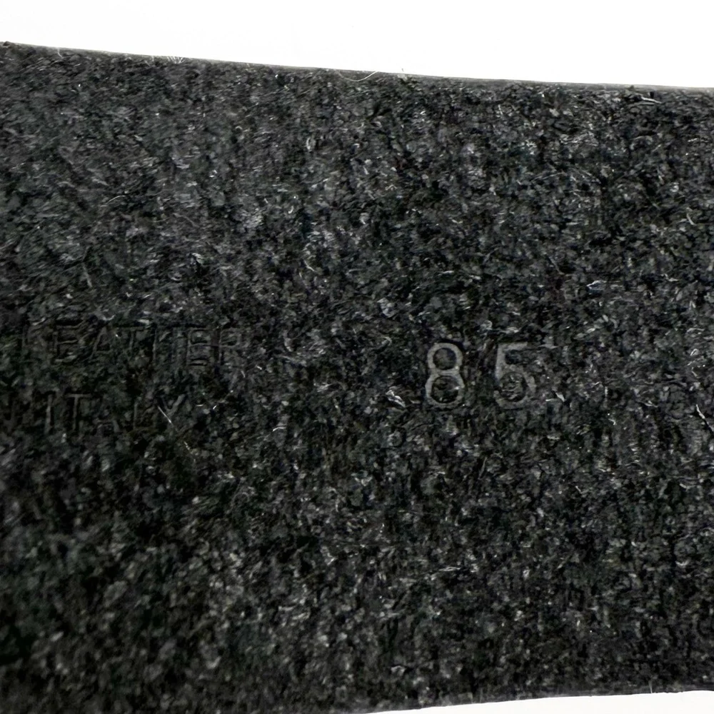 Orciani Handmade Crocodile Emobossed Matte Leather Italian Made Black Belt, XS